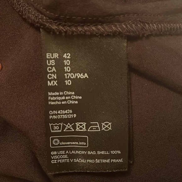 H&M long black shirt dress with tie belt - Picture 10 of 15